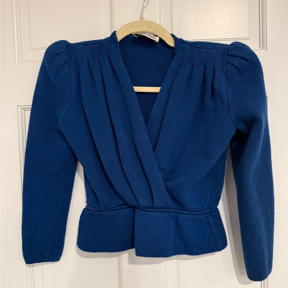 Vintage St. John Deep Blue Knit Cardigan